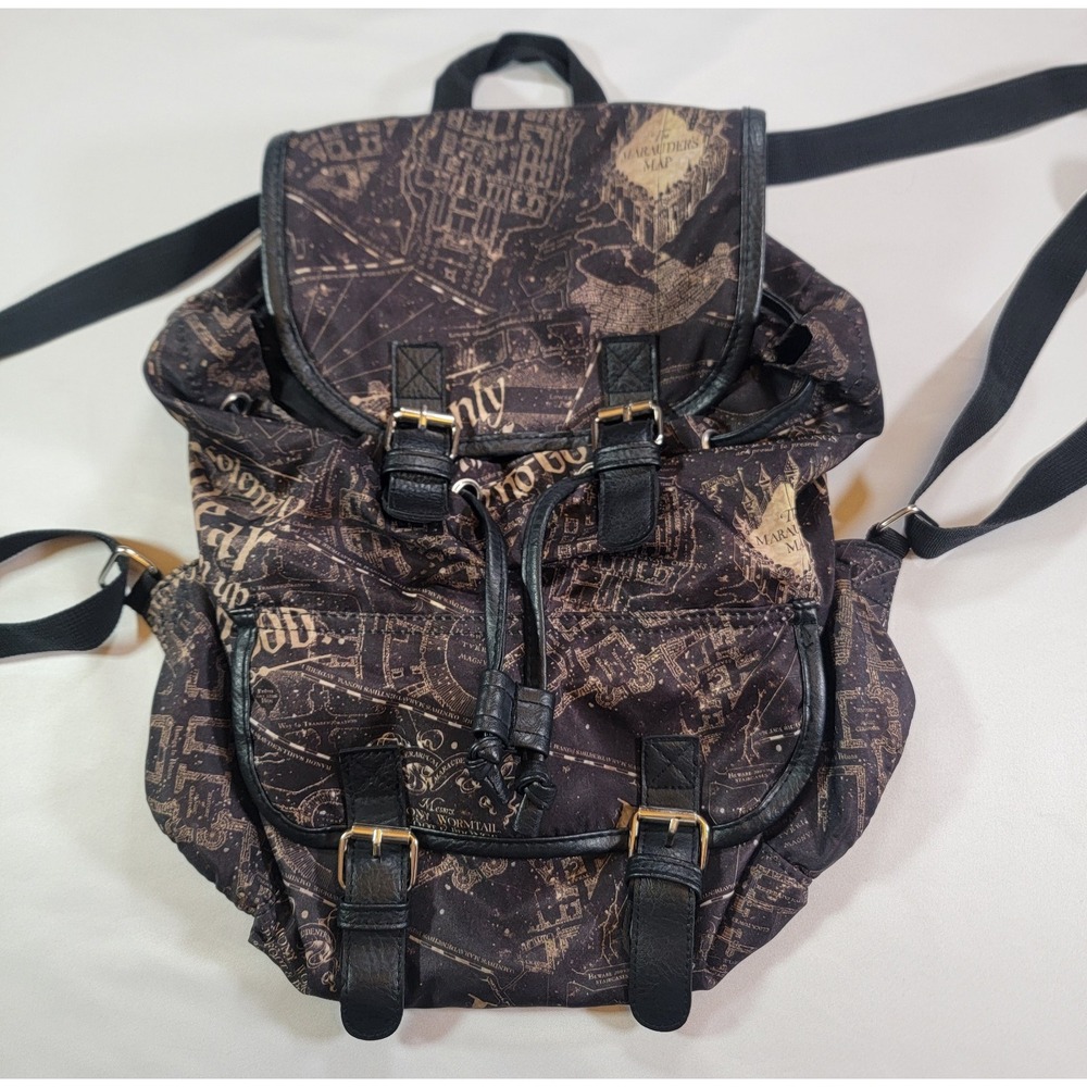 Harry Potter The Marauders Map All Over Print Backpack Vintage Dark